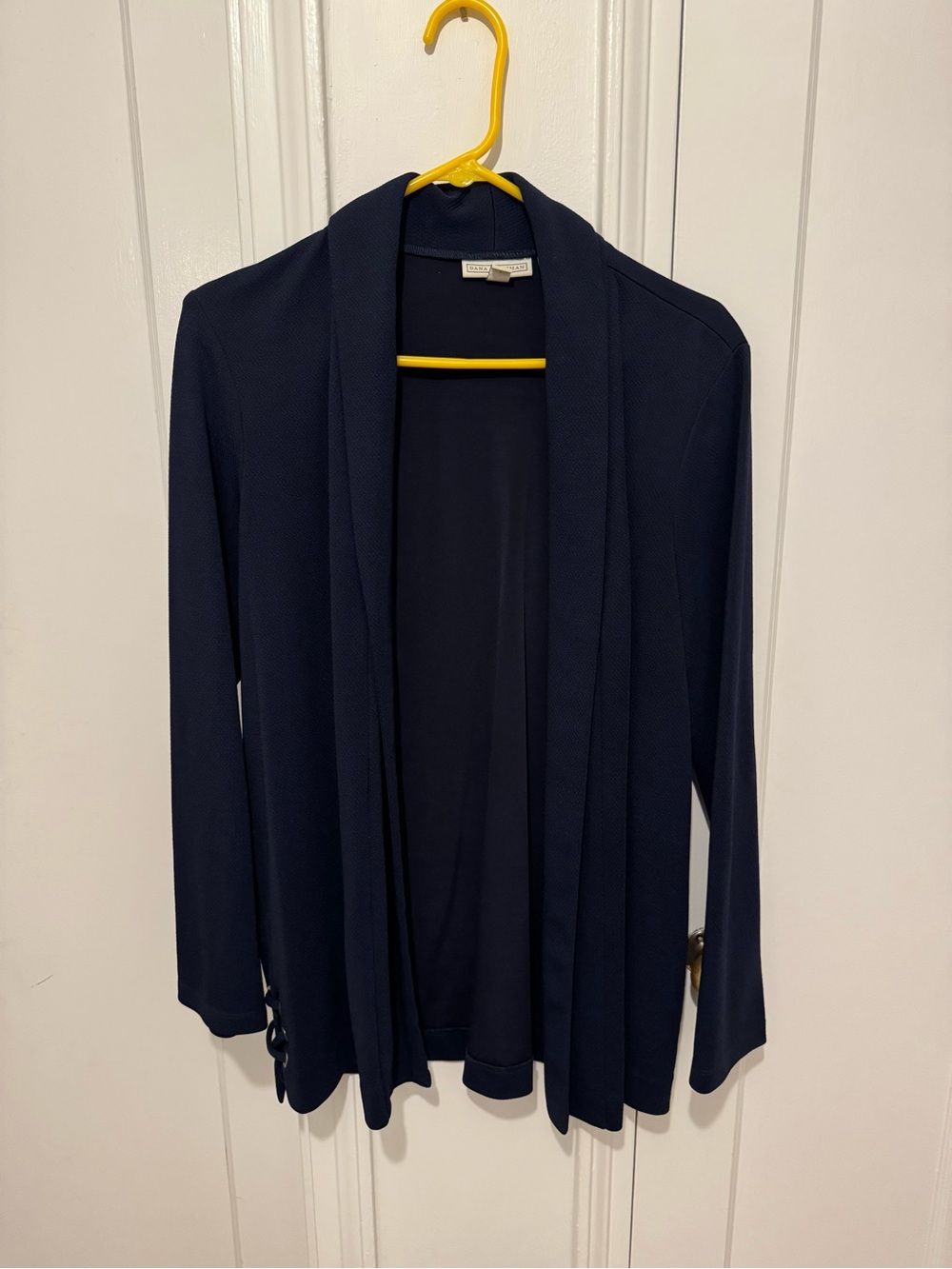 Navy Open-Front Lightweight Blazer Cardigan